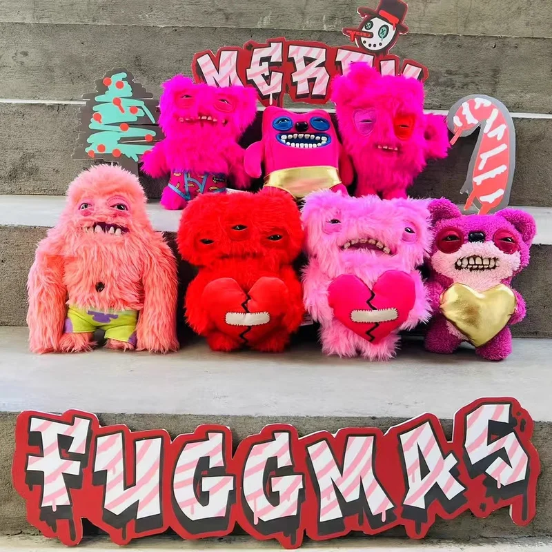 New Genuine Fuggler Love Monster Cute Tooth Monster Funk Tooth Treasure Series Ugly Cute Plush Doll Pillow Children toys Gifts