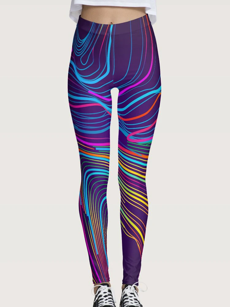 

Digital Print Leggins Workout Sports Leggings Women Athletic Fitness Tight Running Pencil Pants Long Trousers