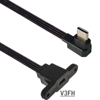 10CM 20CM 90° Angled Type C Male USB 3.1 Plug  To 5pin Mini USB Female Charging Data Transmission Sync Cable Adapter