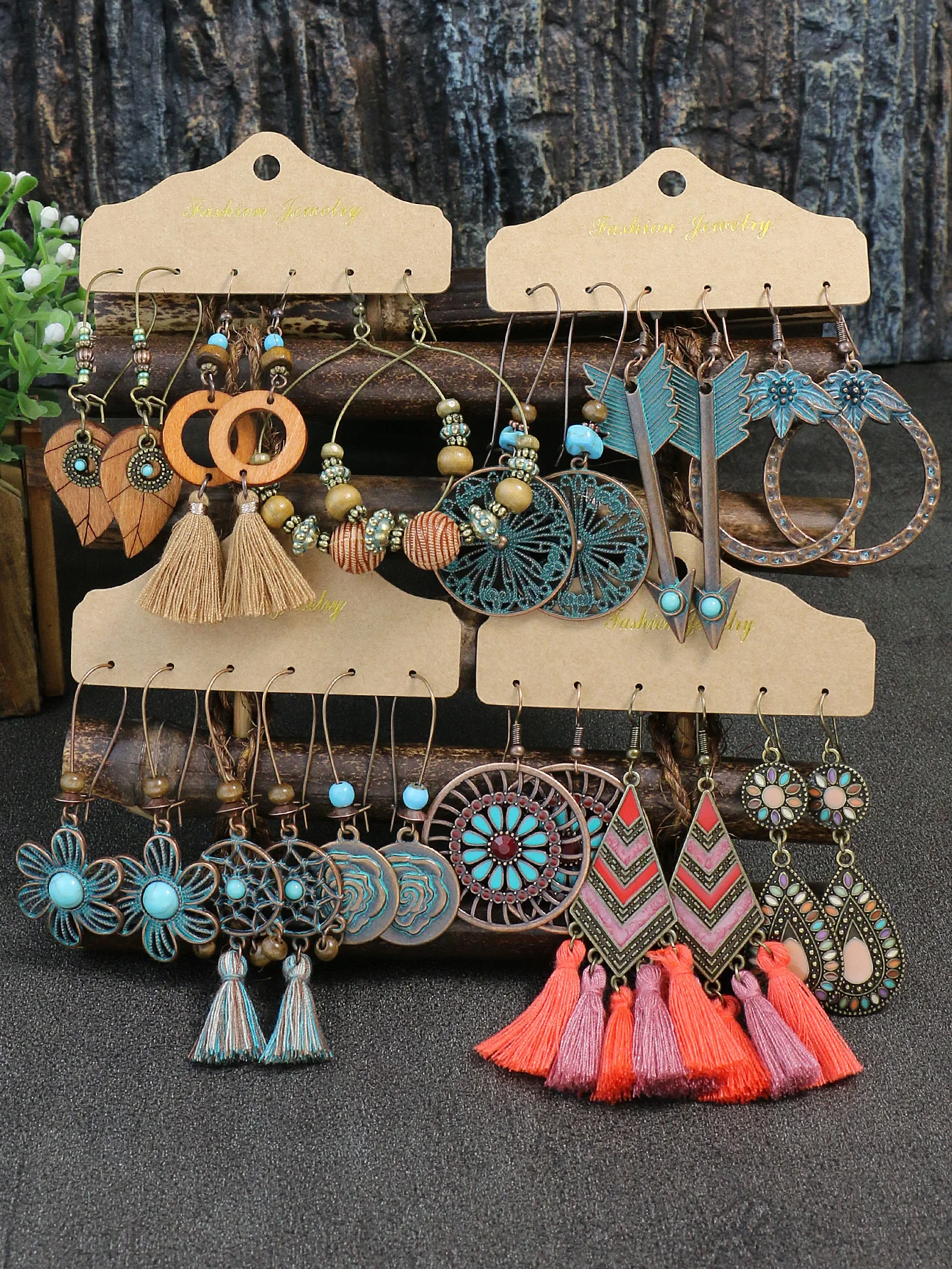 Vintage Style  Geometric Alloy Earrings 3 Pair Combination Set Women's Irregular Earrings Earrings Cross border Jewelry Wholesal