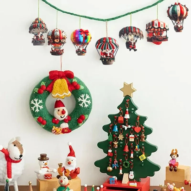 

12pcs Christmas Tree Pendant Nutcracker Soldier Ornaments Wood Xmas Tree Hanging Decorations for Home 2025 New Year Gift