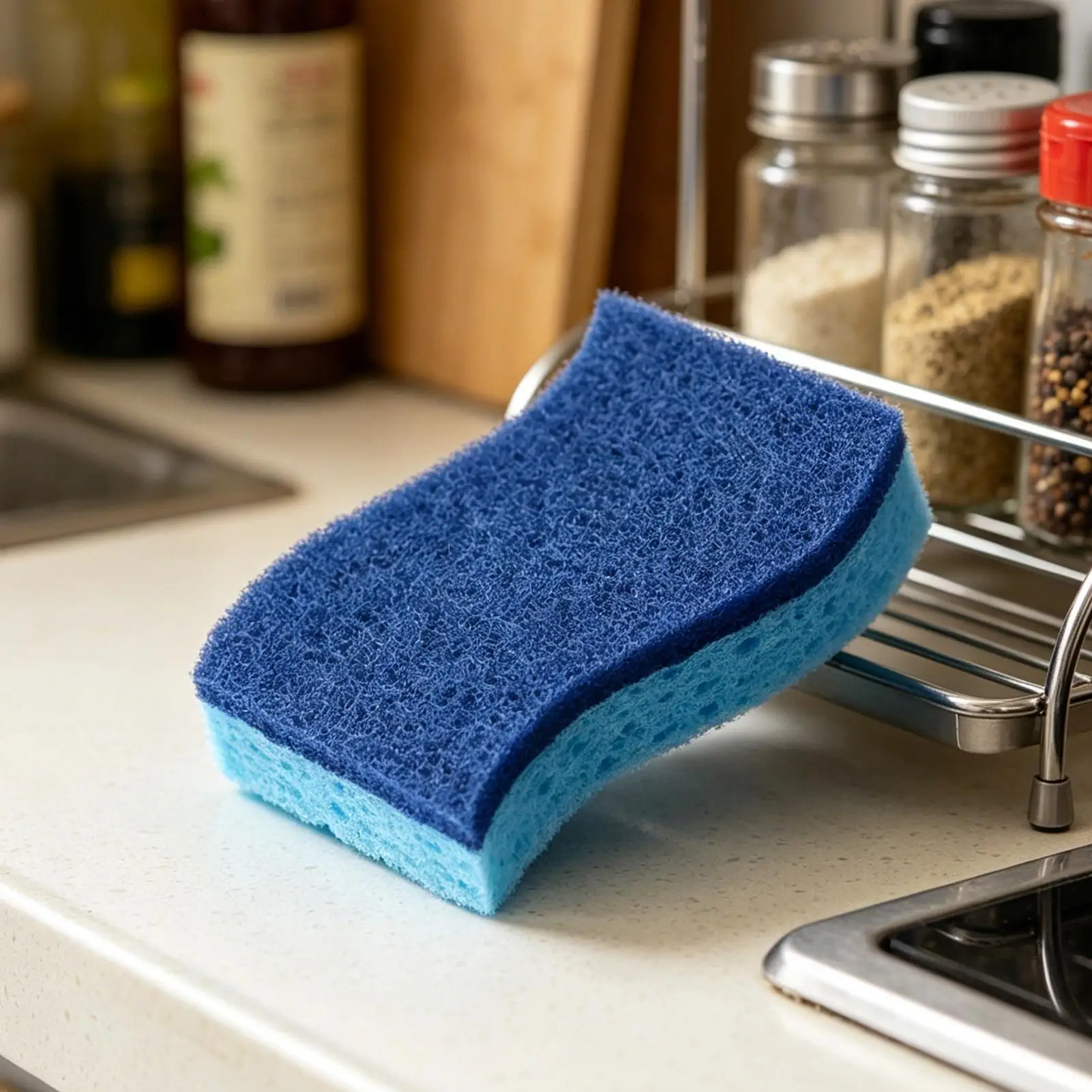 Sponges Kitchen 24 Pieces Double-Sided Scrubber Pads Kitchen Cleaning Sponge Scrub Pads For Non-Stick Cookware Pots Pans Home