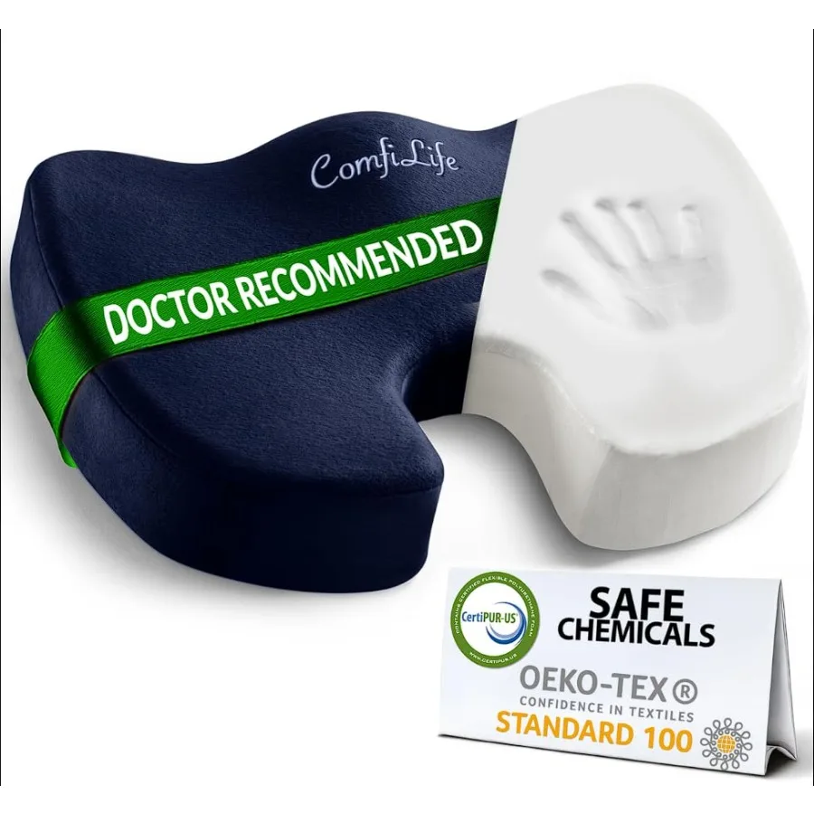 

Подушка для сиденья премиум-класса из 100% пены с эффектом памяти для офисного кресла, для облегчения нагрузки на спину