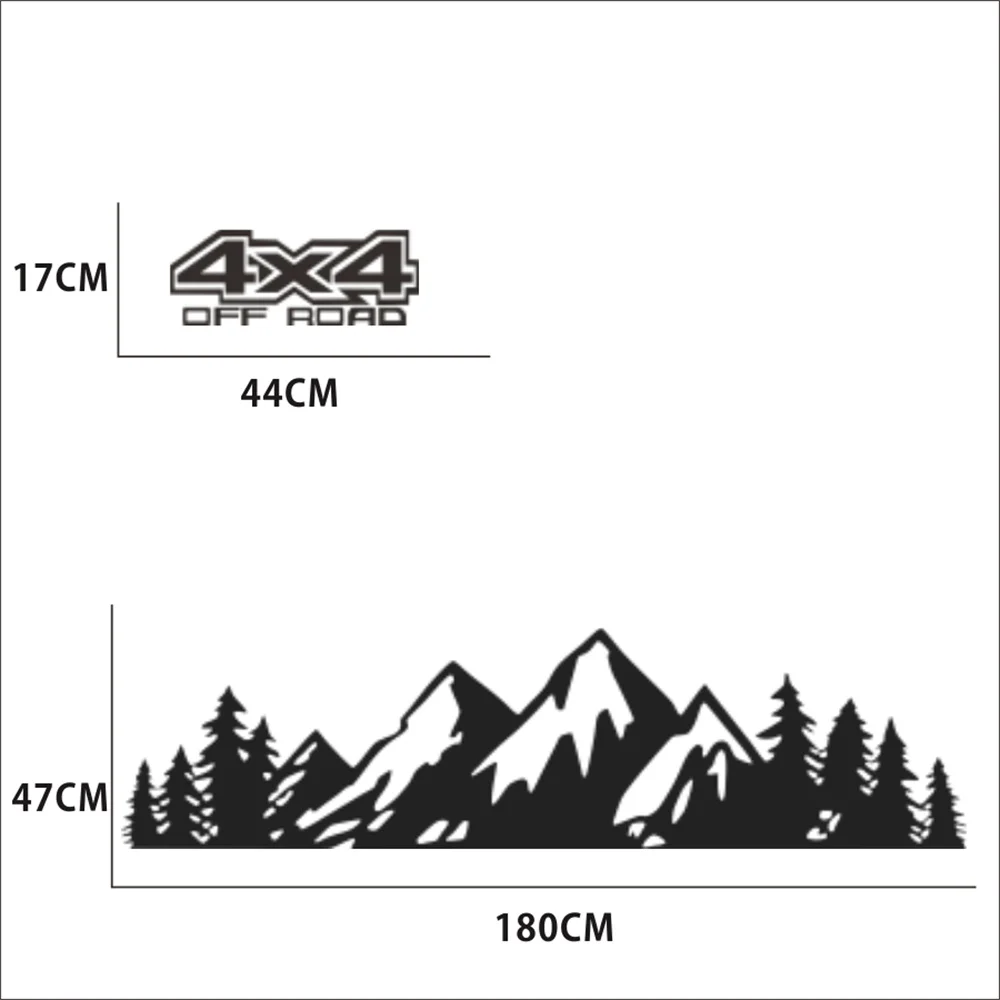 Camper RV sticker Tree Decal Mountain Scene car Sticker Forest Vinyl Graphic Kit For Car Accessories