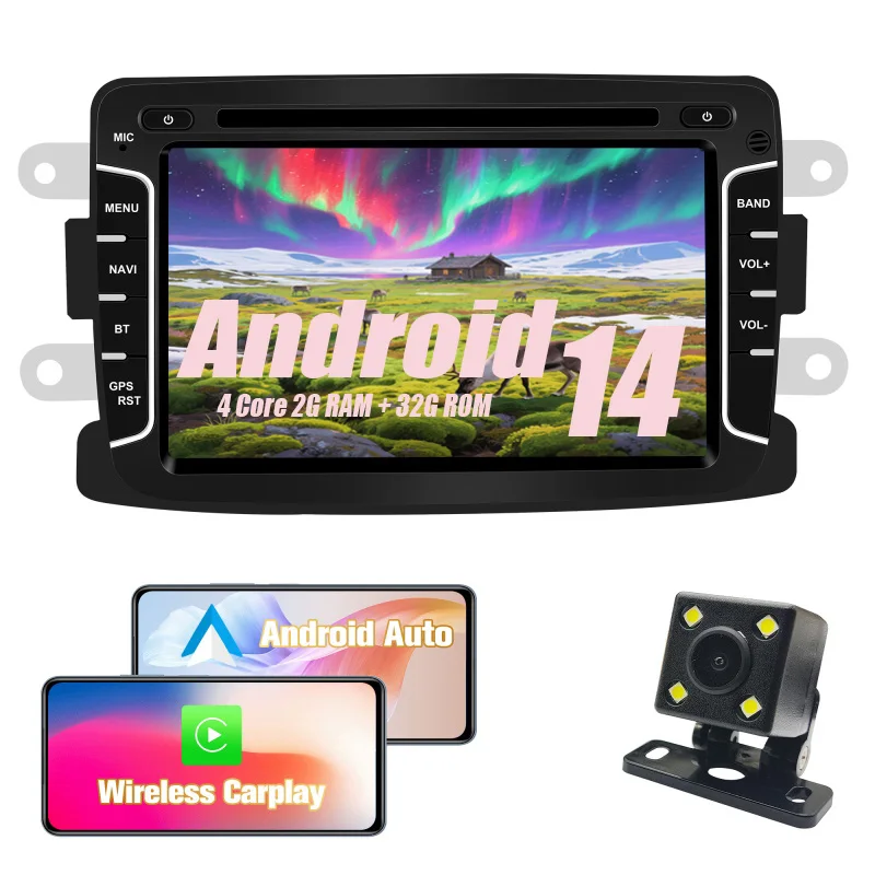

Android car radio for Renault Dacia Duster 2011-2017 stereo screen Carplay Android Auto Bluetooth GPS Navigation FM radio 7’