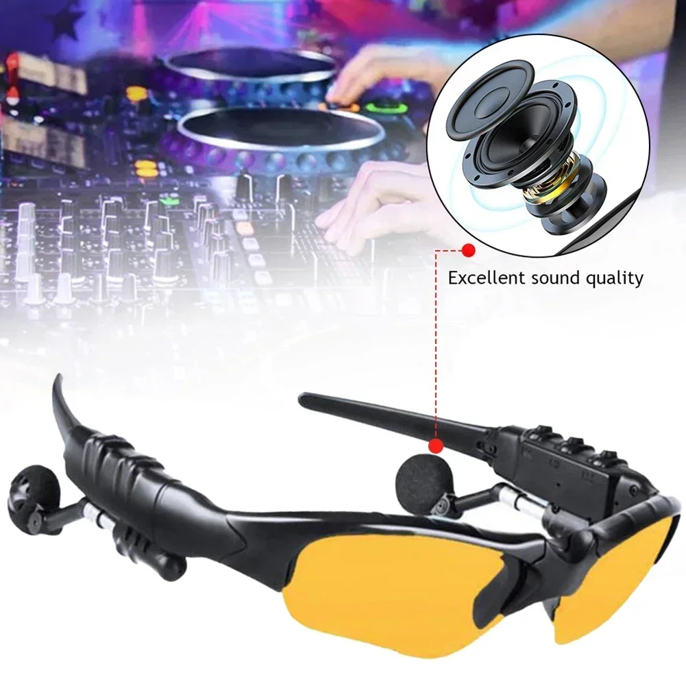 ستيريو سماعة لاسلكية تعمل بالبلوتوث 5.0 سماعة نظارات ركوب الدراجات في الهواء الطلق 2 في 1 نظارات للقيادة ركوب الدراجات الرياضة الحد من الضوضاء سماعة