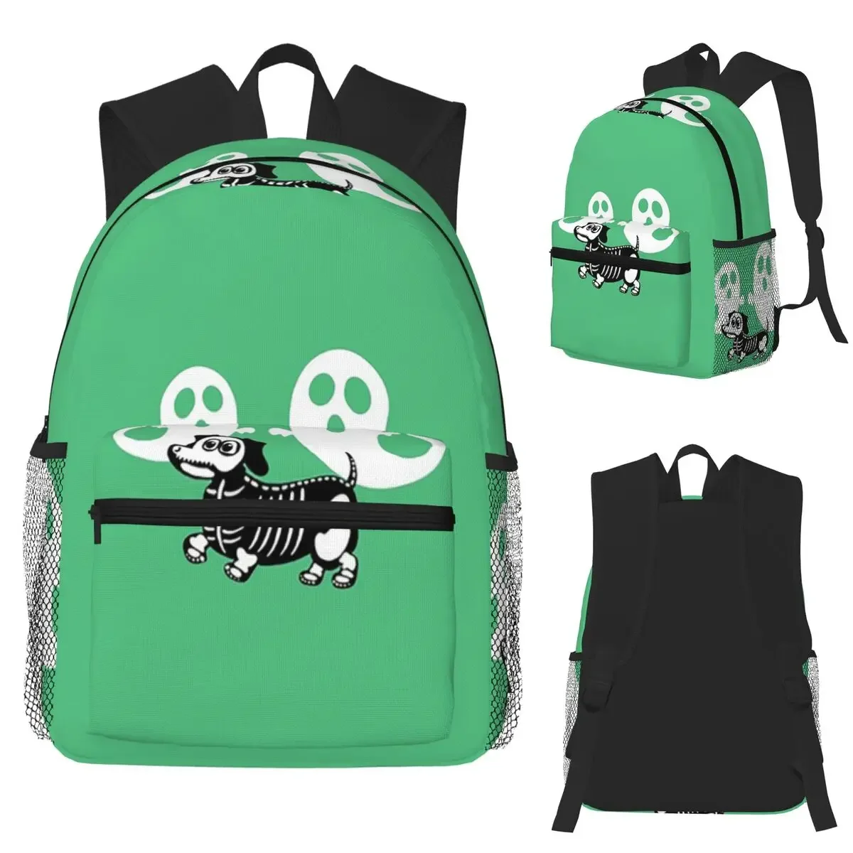 

Жуткий милый скелет такса, студенческий рюкзак, школьная сумка, походный дорожный рюкзак для мужчин и женщин, сумки на плечо