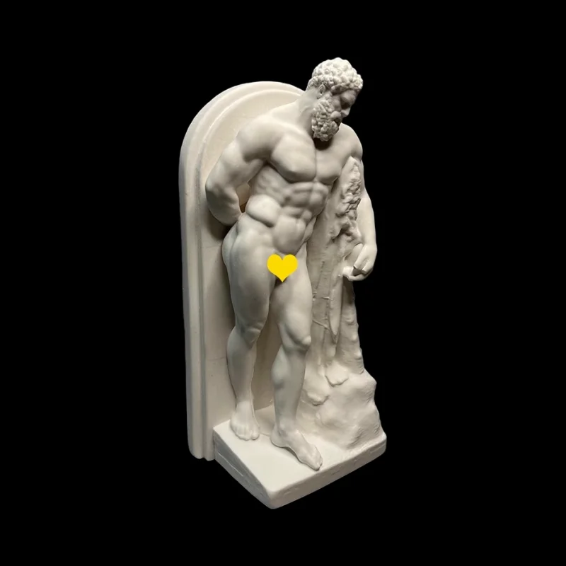 

Art Home Living Room Crafts Artwork European Vintage Ornaments Muscle Hercules Plaster Sculpture Home Decoration Desktop Decor