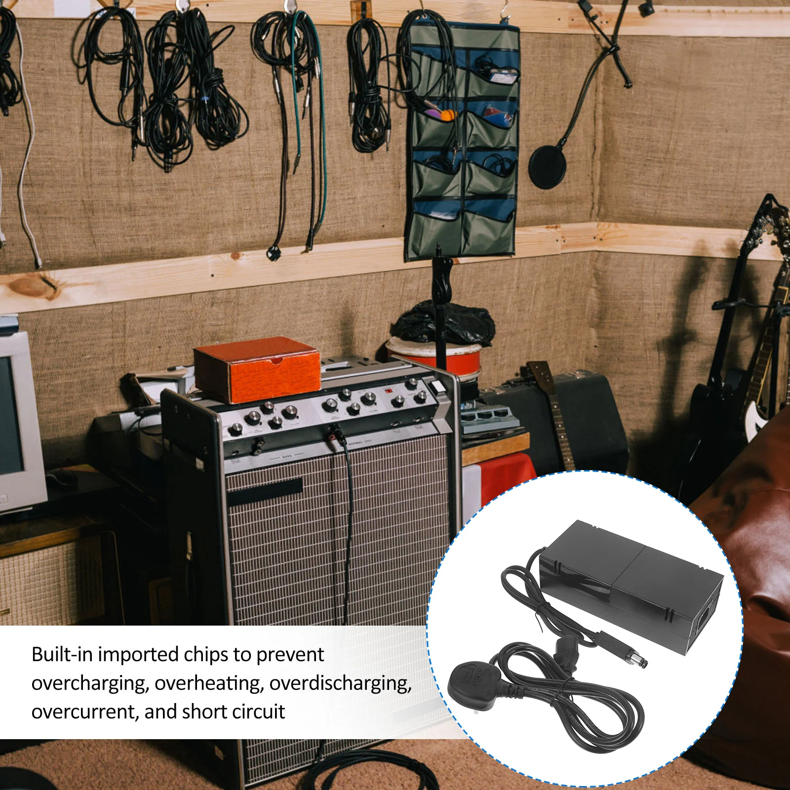 

Power Adapter 135W Built-In Cooling Fan Brick Power Supply For Game Machine Auto Voltage 100-240V Led Indicator