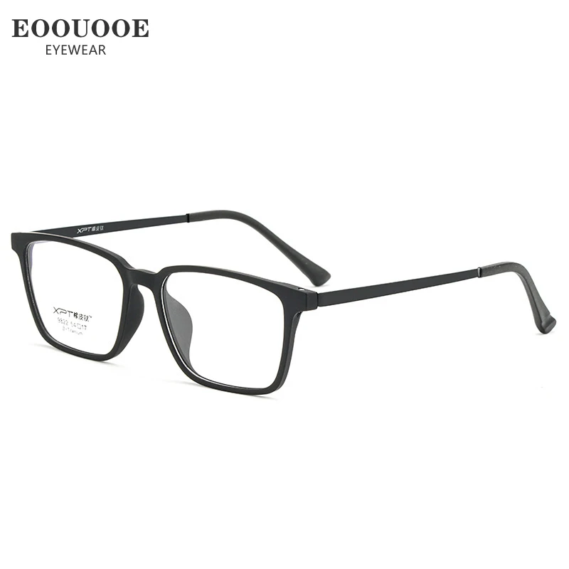 EOOUOOE TR90 Glasses Frame Men Fashion Square Optics Myopia Hyperopia Prescription Recipe Lenses Oculos Super Tough Glasses