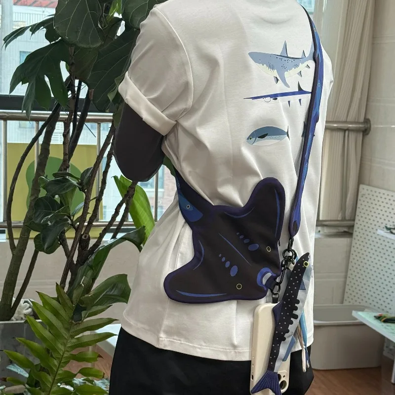 Ocean Series Manta Ray Multi-use Strap Card Pouch,Convertible Crossbody Sling, Wristband & Bag Charm for Daily Outfit Decoration view 3