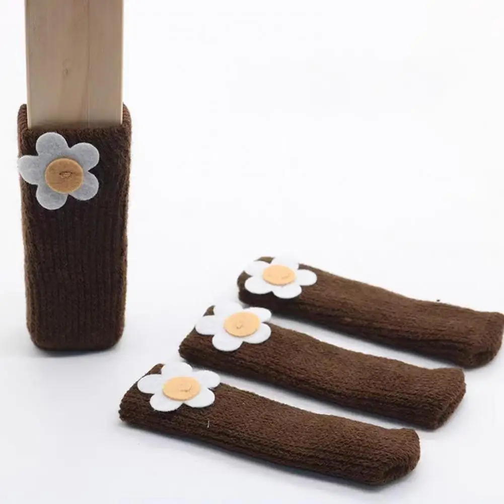 Table Leg Covers Knitted Chair Leg Covers Set for Floor Protection Noise Reduction Elastic Furniture Leg Protectors for Chairs