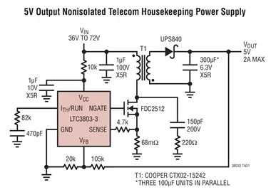 LTC3803 LTC3803IS6-3 LTC3803HS6-3 - Constant Frequency Current Mode Flyback DC/DC Controller in ThinSOT