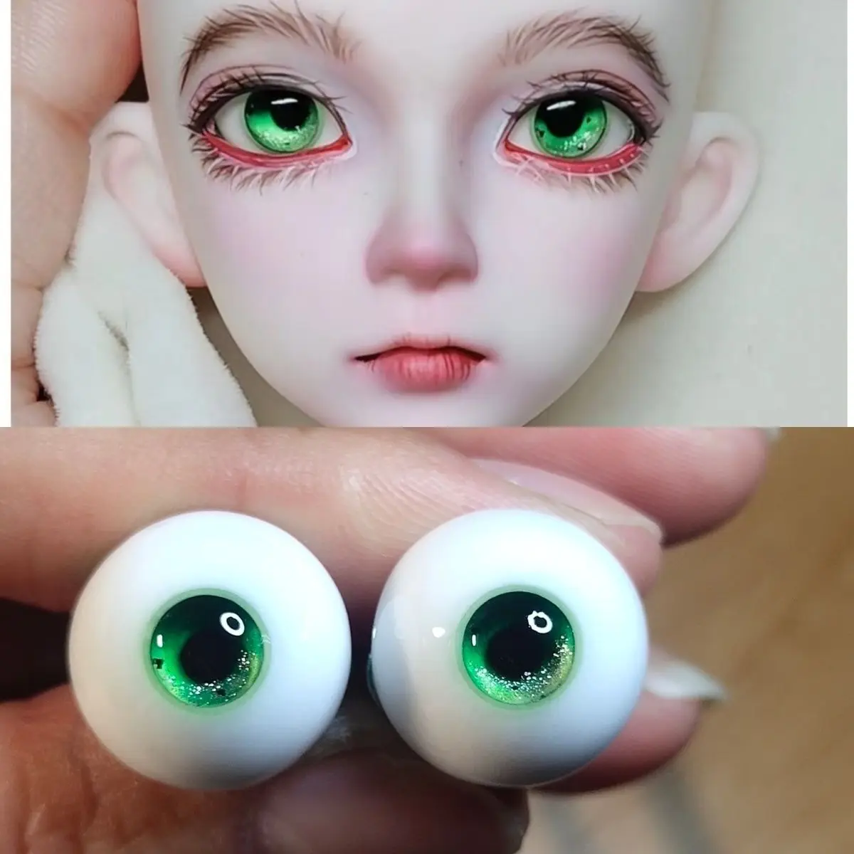 

Fashion 14mm Doll Eyes for 1/3 1/4 1/6 Bjd Doll Resin Plaster Eye Diy Girl Toys Dress Up Bjd Eye Cute Eyeball Doll Accessories