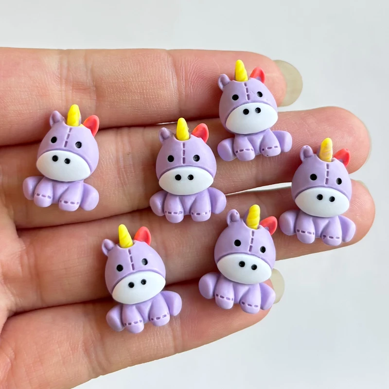 12 piece cartoon resin mini calf nail decoration DIY set, suitable for nail art and jewelry making A117