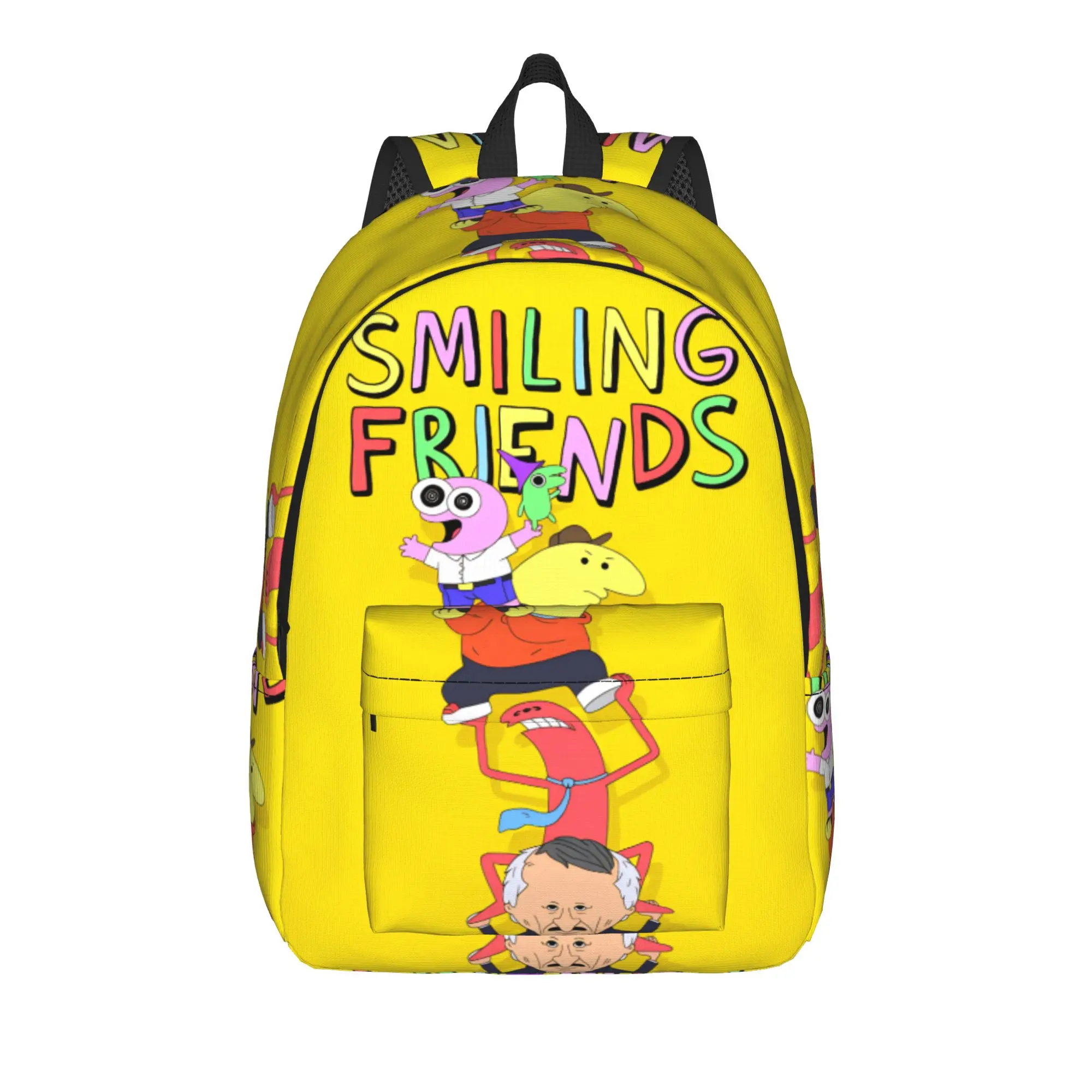Smiling Friends Pim And Charlie Backpack Girl  Breathable Backpacks Polyester School Bags Outdoor Style High Quality Rucksack