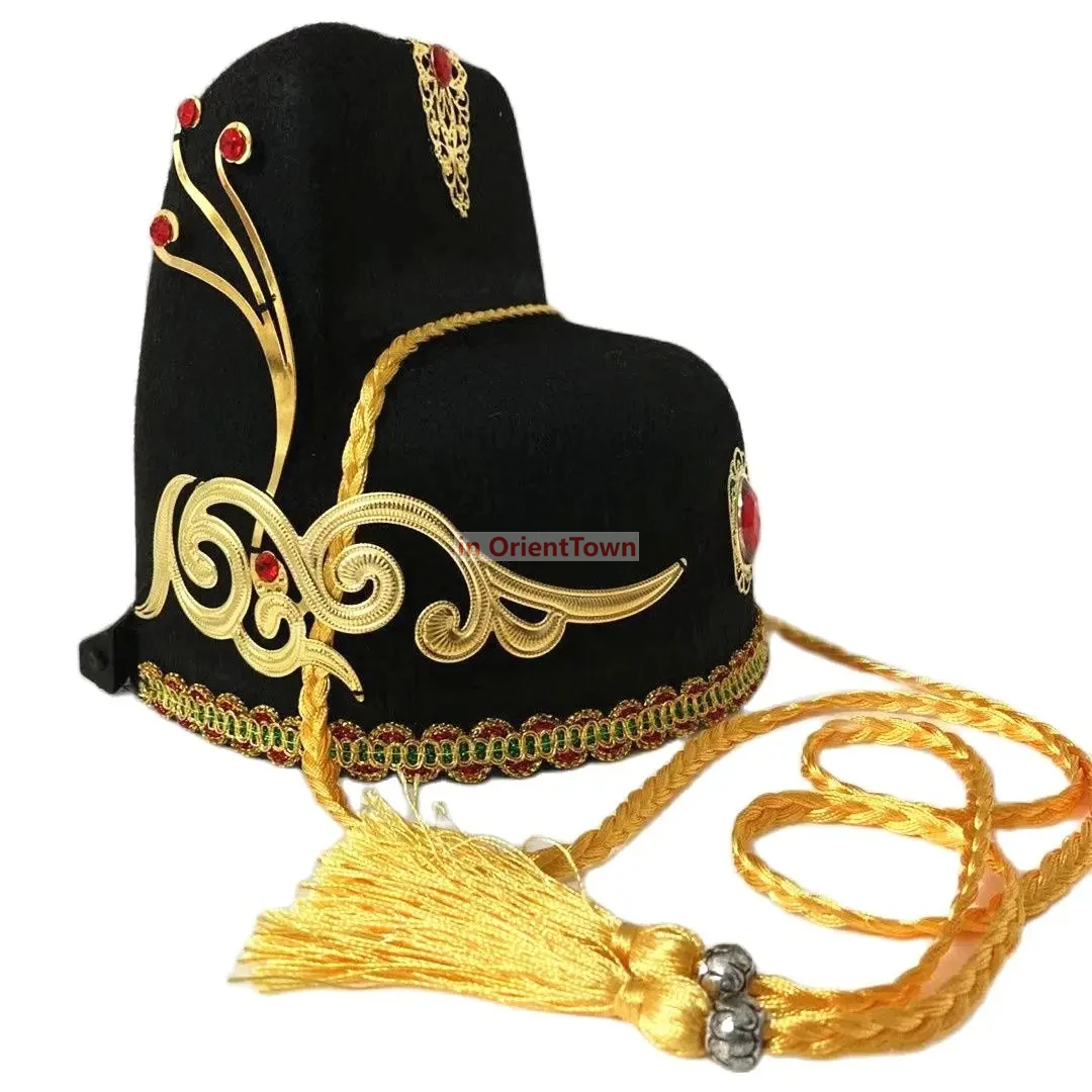 Offizier Charakter Performance Zubehör Chinesische alte königliche Guarder Cap Männer Hanfu Hut Cosplay Prop TV Film Hüte