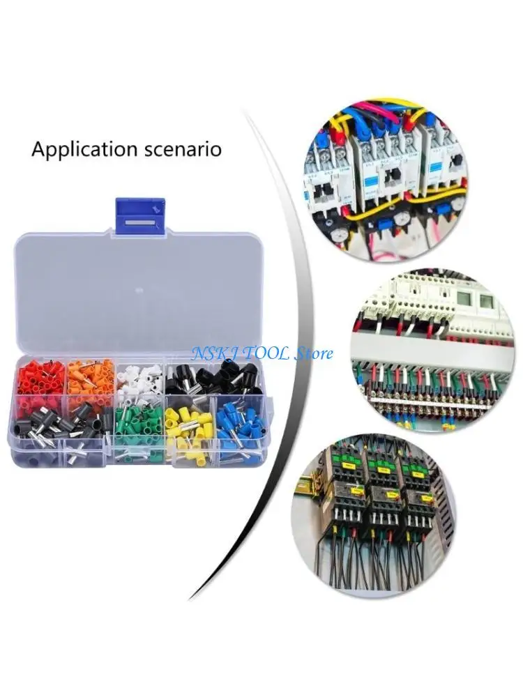 

L8RC Cable End Connector Assortment 400pcs Insulation Ferrules for Wiring Projects