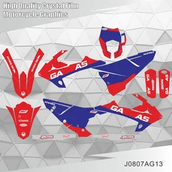 For Gas Gas GASGAS EC 200 250 300 2018 2019 2020 Graphics Decals Stickers Background Custom Number