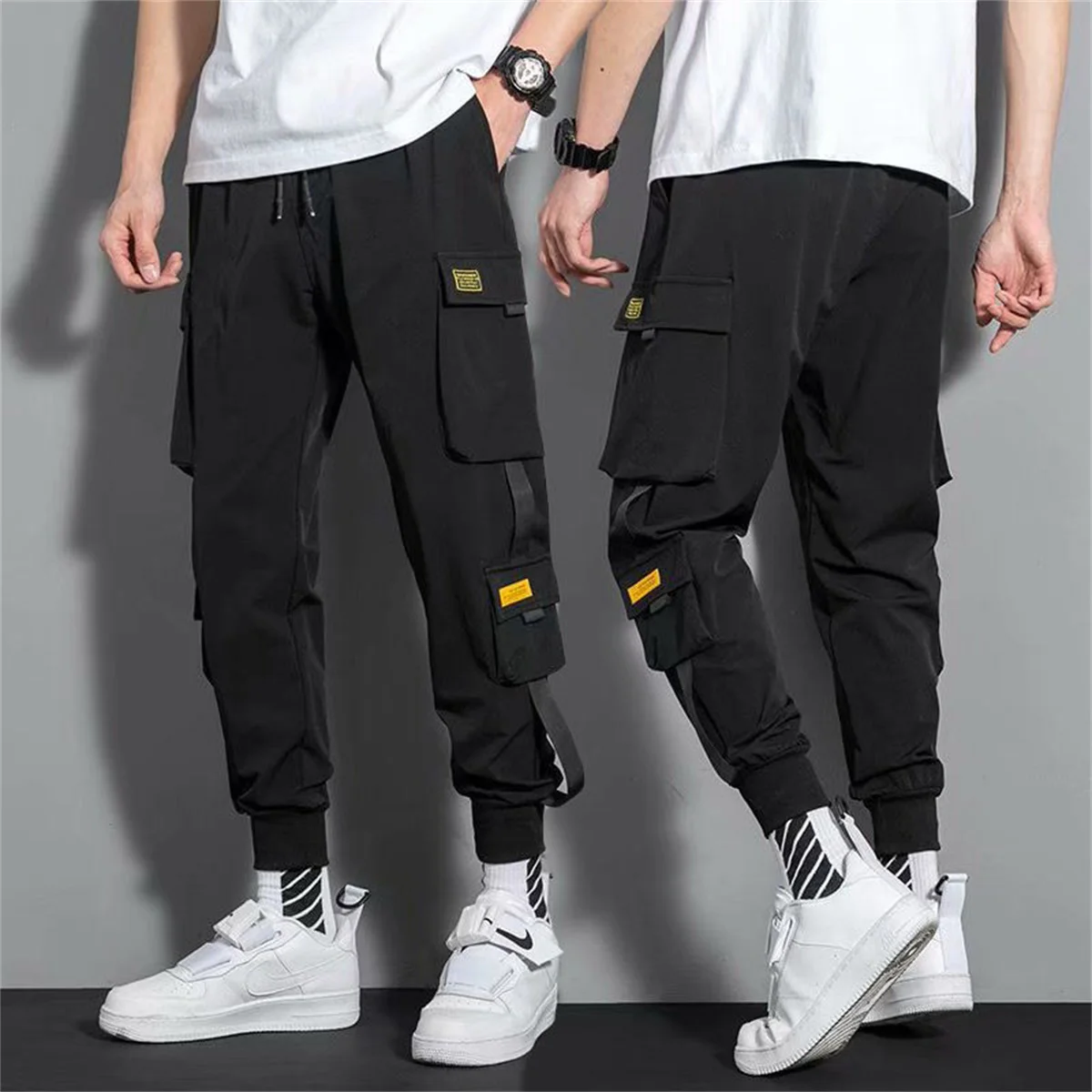 Fashion Couple Cargo Pants Women High Waist Loose Baggy Tactical Sweatpants Fashion Hip Hop Harajuku Joggers Trousers Female