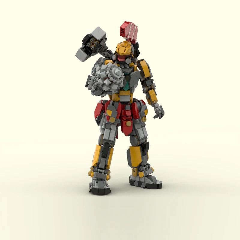 Model mecha do ciężkich walk, klocki konstrukcyjne MOC, sprzęt wojenny, technologia modułowa, prezenty, zabawki do składania na święta, zestaw dla dzieci.