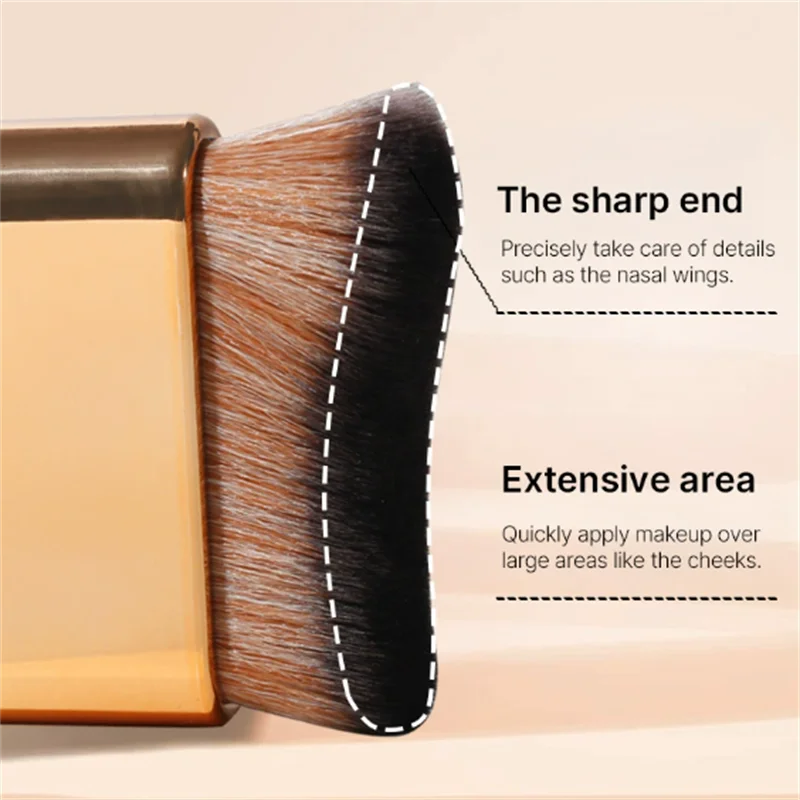 Zachte haren Multifunctionele lichaamsborstel Grote platte blushborstel Golvende foundationborstel voor vloeibare BB Cream make-up applicator