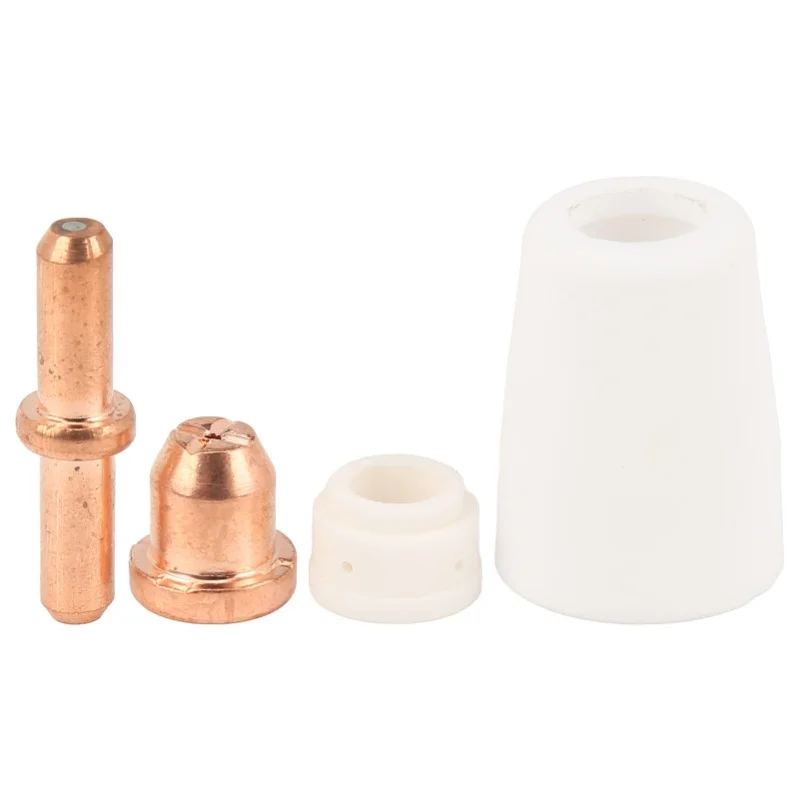 

90 Pcs Plasma Cutter Cutting Torch Consumables Electrode Nozzles Cups Kit Porcelain And Copper