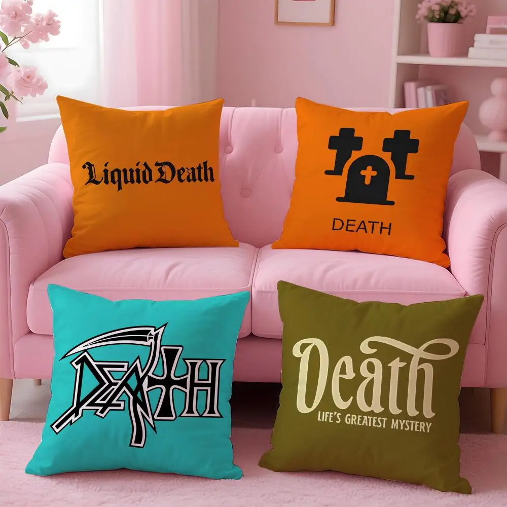 metal Death Cushion Cover Cushion Cover Set 4Pcs 50x50 45x45 40x40 Pillowcase Decorative Sofa Home Decor