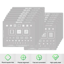 RELIFE For Reballing BGA Stencil Steel Mesh Planting Tin Net Samsung Galaxy Note S9 S10 S20 S21 A520 A9 J2 J4 A5 A7 Chip Repair