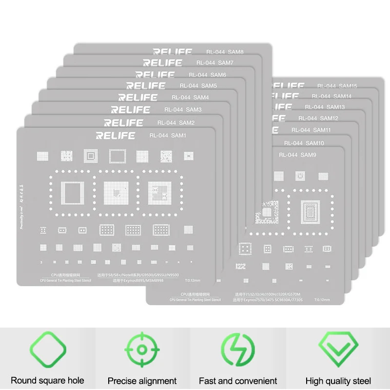 relife para reballing bga stencil malha de aco plantio estanho modelo net huawei honra cpu ram power ic reparacao 01