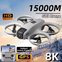 GT3 8K HD Drone GPS Professional Aerial Avoiding Obstacle Remote Control Brushless Flying Machine Toy Folde UVA RC15000M
