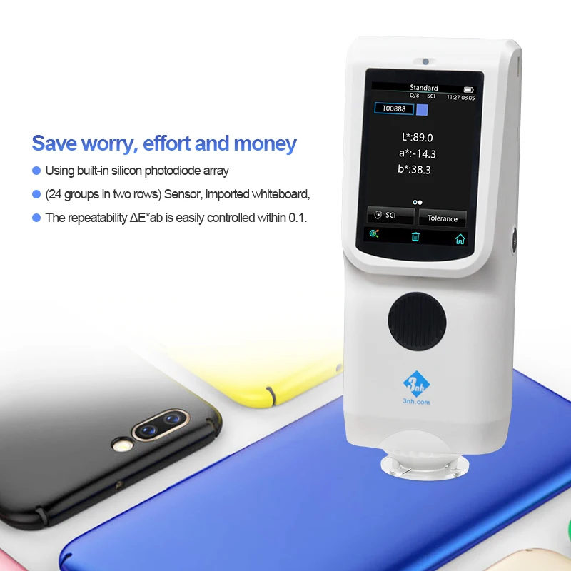 CR7 Portable Colorimeter High Accuracy Testing Equipment for Paint Plastic Textile Quality Control (QC)