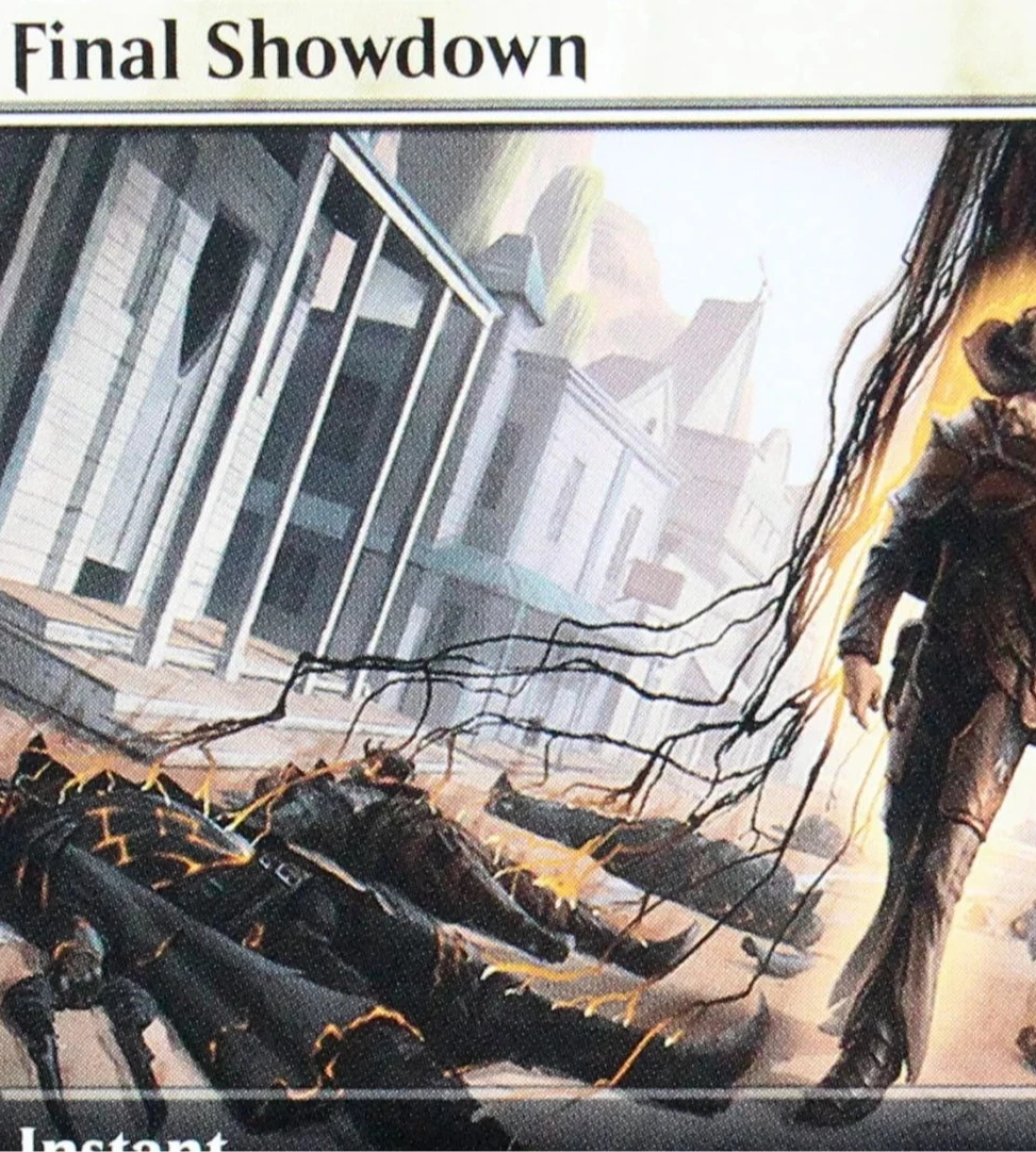 (OTJ) Final Showdown Holo/Foil TCG Magical Proxy Cards Game Black Top Quality Proxy Gathering Board Game Deck Trading Cards