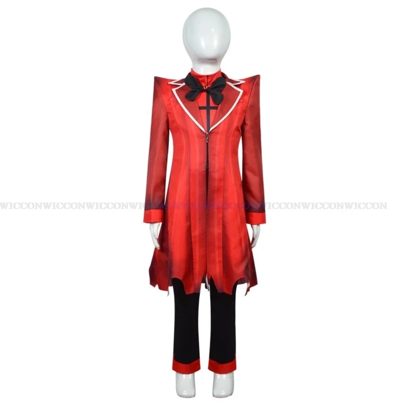 Hazbin Cosplay Costume pour enfants, uniforme d'hôtel, Alastor, Halloween, carnaval, olympiques de Noël, rouge trempé, anime