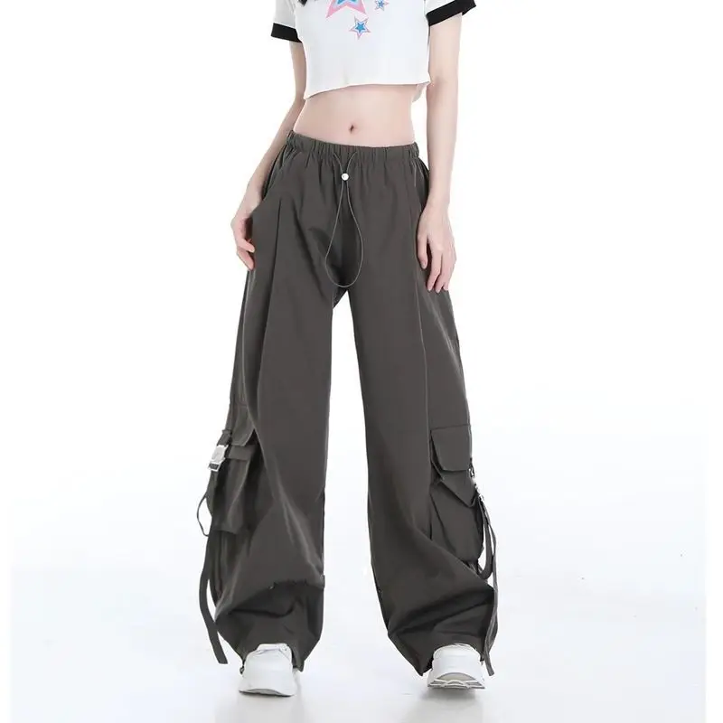 Women Fall New Casual Tracksuit Suit 2024 Korean Elegant White Shirt+Striped Vest+Cargo Pants 3-piece Female Loose Trousers Sets