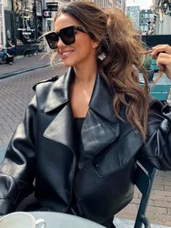 Brand New Design Spring Autumn Womens Streetwear PU Leather Zipper Jacket Lady Hipsters Belt Coat New Motorcycle Leather