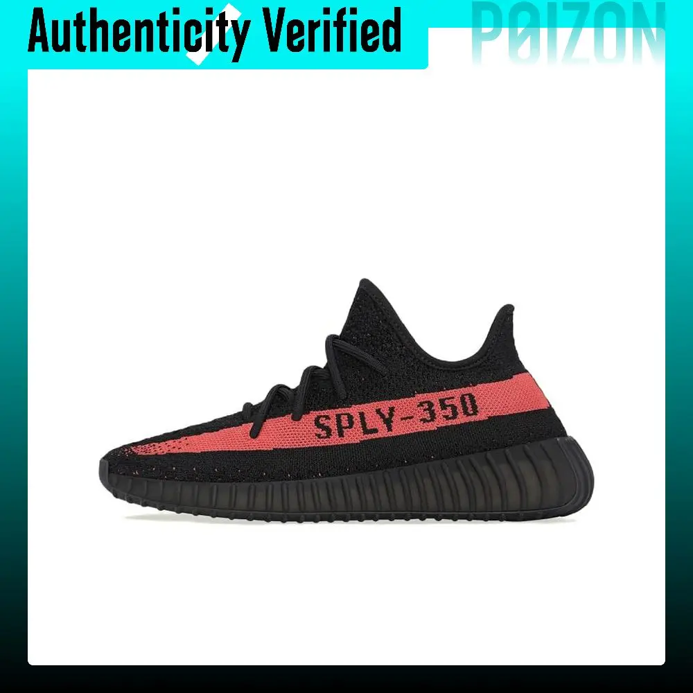 Adidas Originals Yeezy Boost 350 V2 'Core Black Red' Fabric Sports Low top Casual Shoes Unisex 2022 Edition BY9612-2022