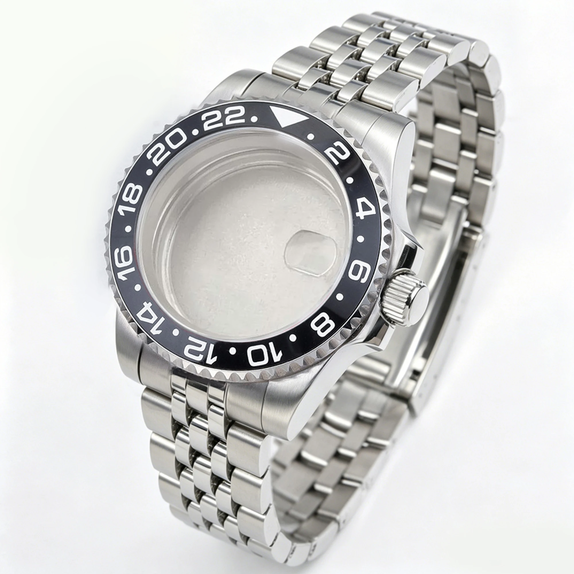 200M Tauchergehäuse 40mm Passend für NH35 NH36 NH34 GMT Uhrengehäuse Jubilee-Armband Saphirglas Schiebeverschluss – Detail 18