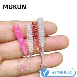 Fishing Soft Lures AJING Rockfish 10pcs/lot 0.5g 45mm  Artificial Wobbler Ocean Rock Silicone Shad Worm Bait