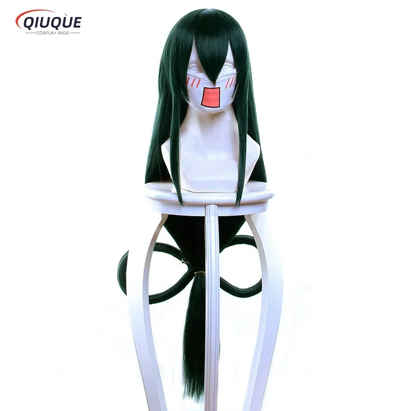 My Boku no Hero Academia Tsuyu Asui 80cm Long Dark Blue Hair Cosplay Costume Wig   A detachable Circle