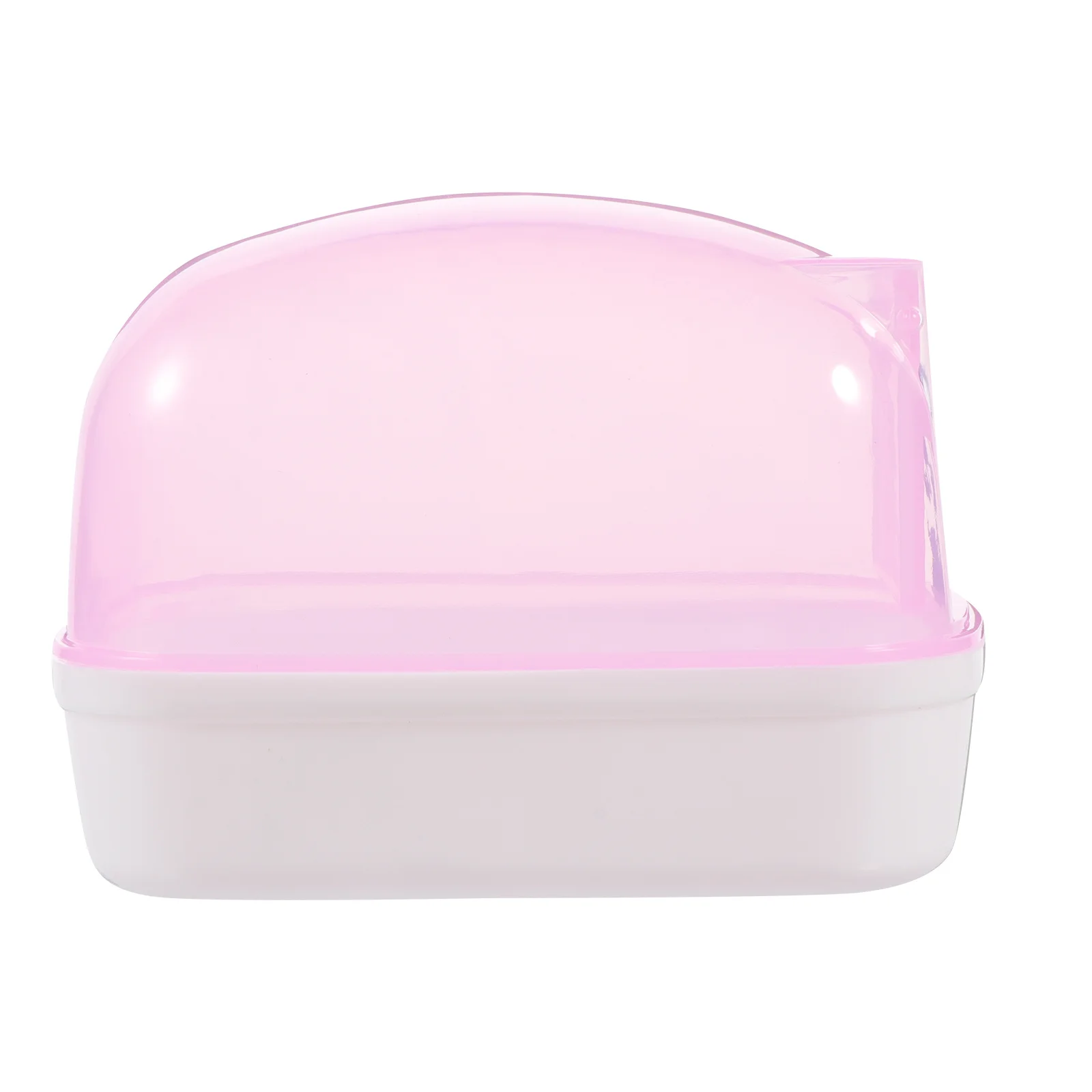 

2pcs Automatic Opening Bath House Transparent Plastic Hamster Bath Container For Small Pets Chinchilla Supply Household Hamster