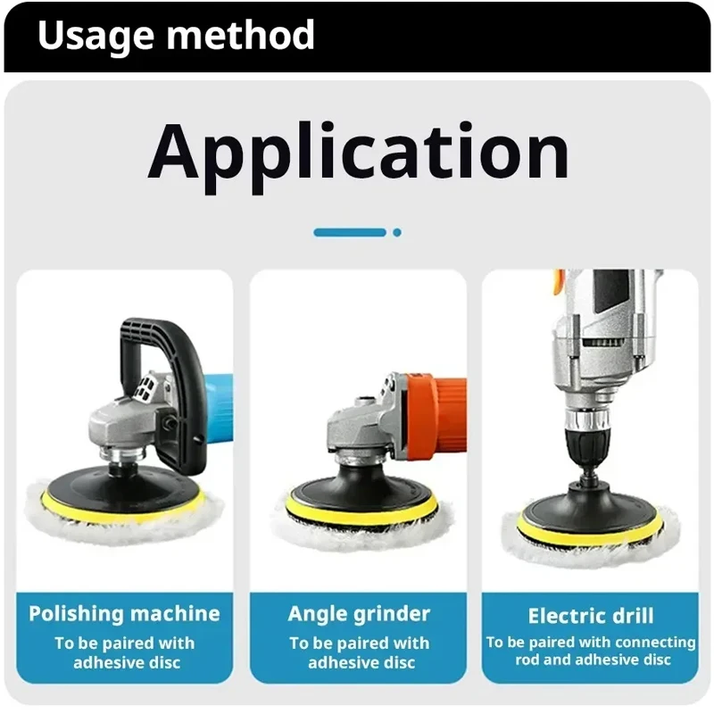 5 pz 3 pollici kit di lucidatura tampone per lucidatura auto ceretta spugna disco ruota di lana auto cura della vernice lucidatore tamponi gadget per auto