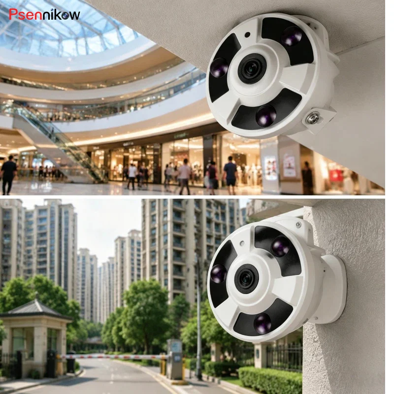 

Psennikow 4K 8MP Panoramic Metal 5MP 4MP POE Surveillance Camera IP Onvif H.265 Audio Dome HD Color Night Vision CCTV Security