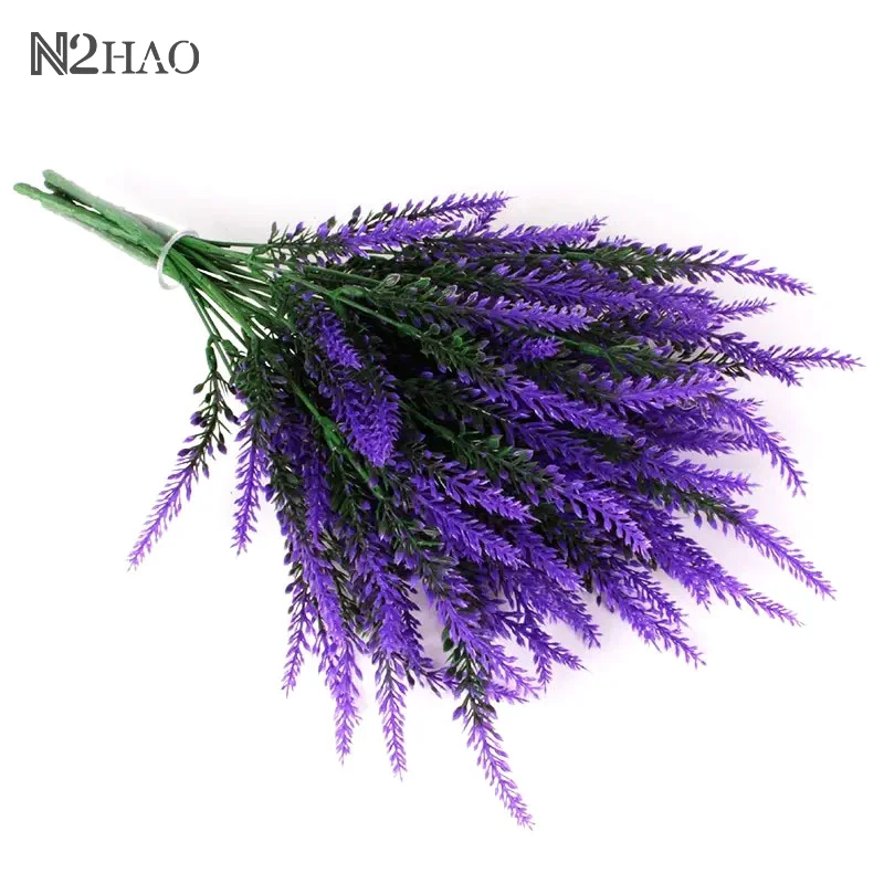 Artificial Lavender Fake Flower Wedding Romantic Provence Decor Nordic Style Vase Storage Home Decor Bouquet