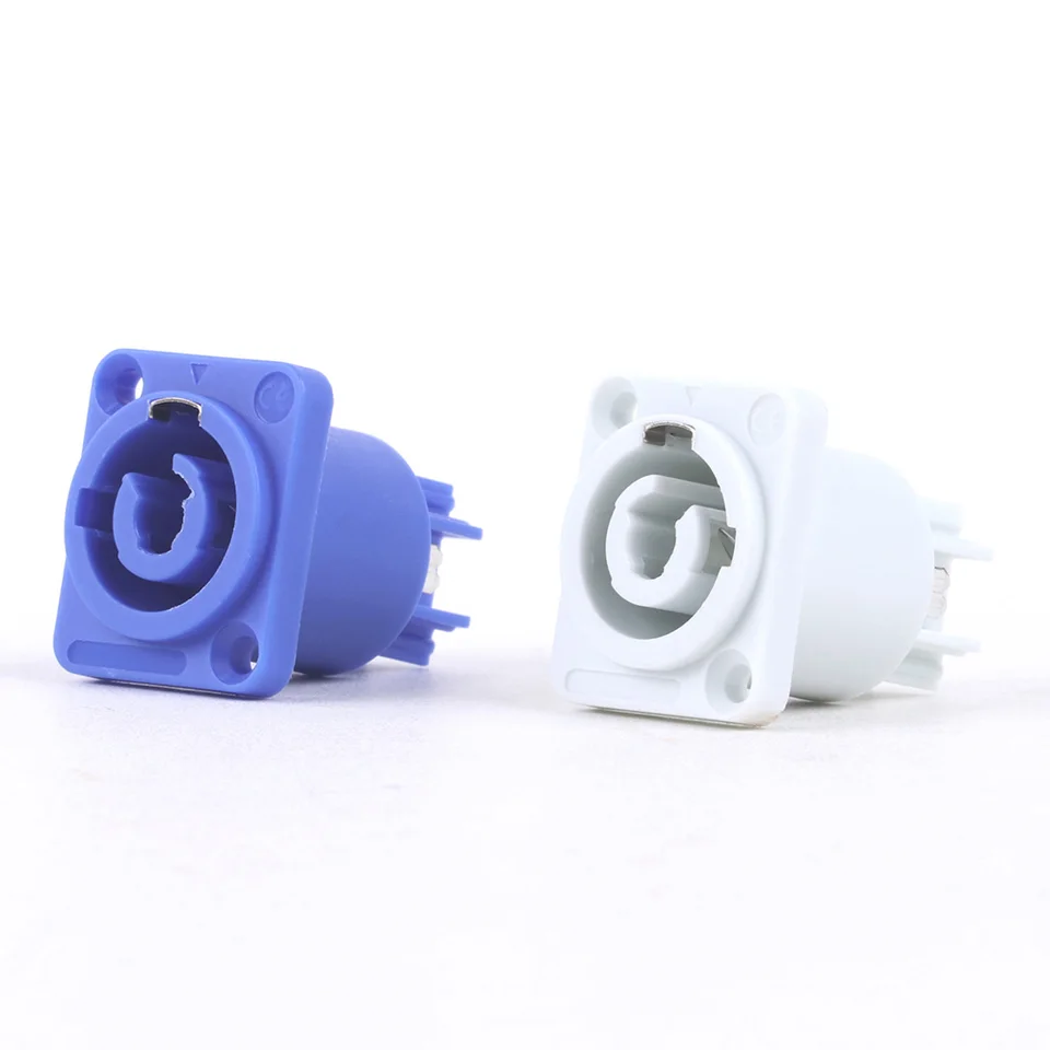 Adattatore PowerCON Tipo A – NAC3FCA + NAC3MPA-1, 20A, 250V, Connettori Per Telaio, Set Da 10 (5 Blu + 5 Neri)