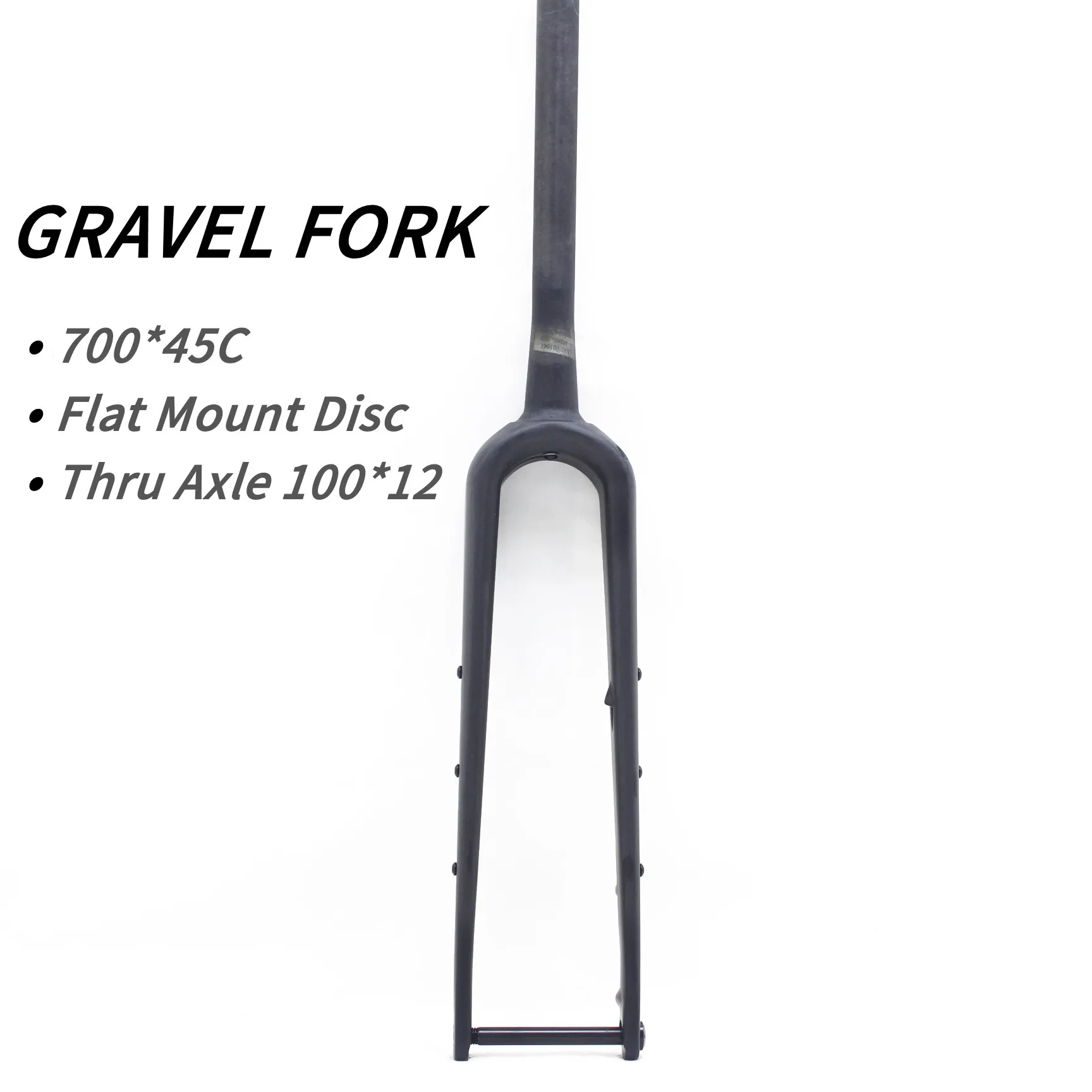 Gravel Fork 700C  Carbon Disc Brake Bike Fork Support Internal Routing Max 700*45C Thru Axle 100*12mm