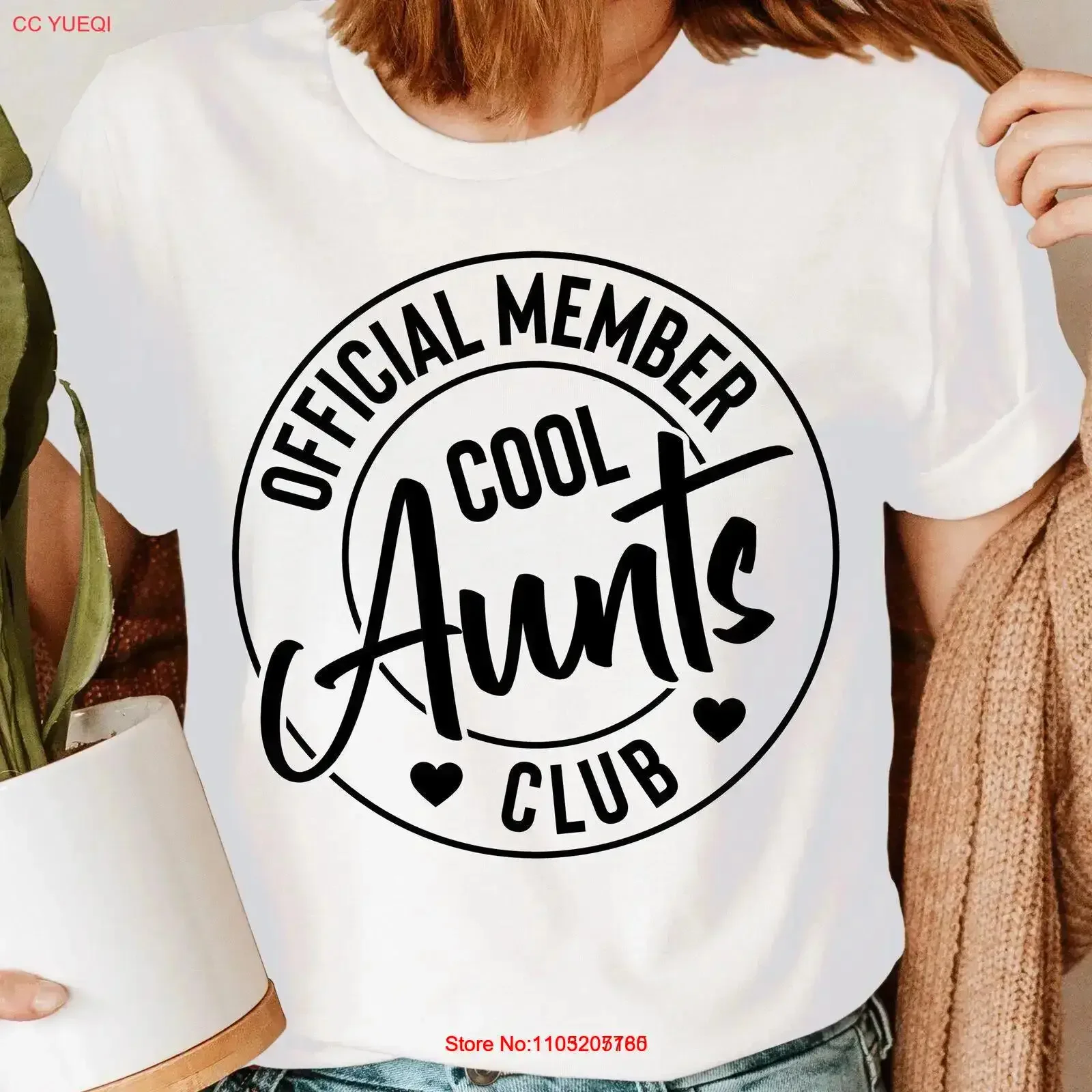 Cool Auntie Club Best Aunt Funny Novelty Womens T Shirt Top DJV vintage Washed graphic Comfortable Stretched streetwear