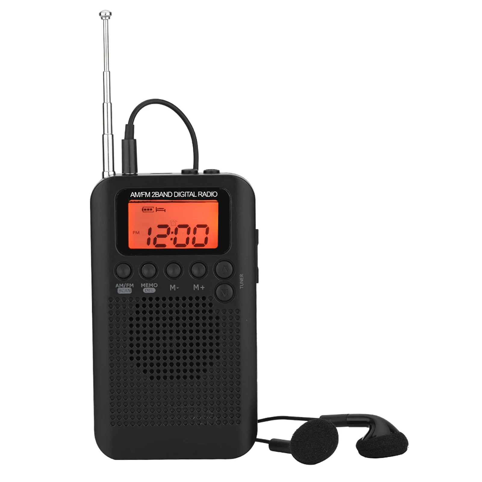 AM/FM-Stereoempfänger AM FM Digitalradio 2-Band-Stereoradio Digitales Tuning-Radio Radio Tragbarer ICD-Bildschirm