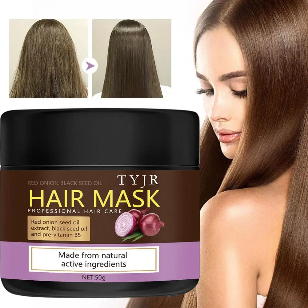 Red Onion Black Executive 173 Hair Care, Masque nourrissant anti-chute de cheveux, Traitement pour cheveux secs et abîmés, 50g