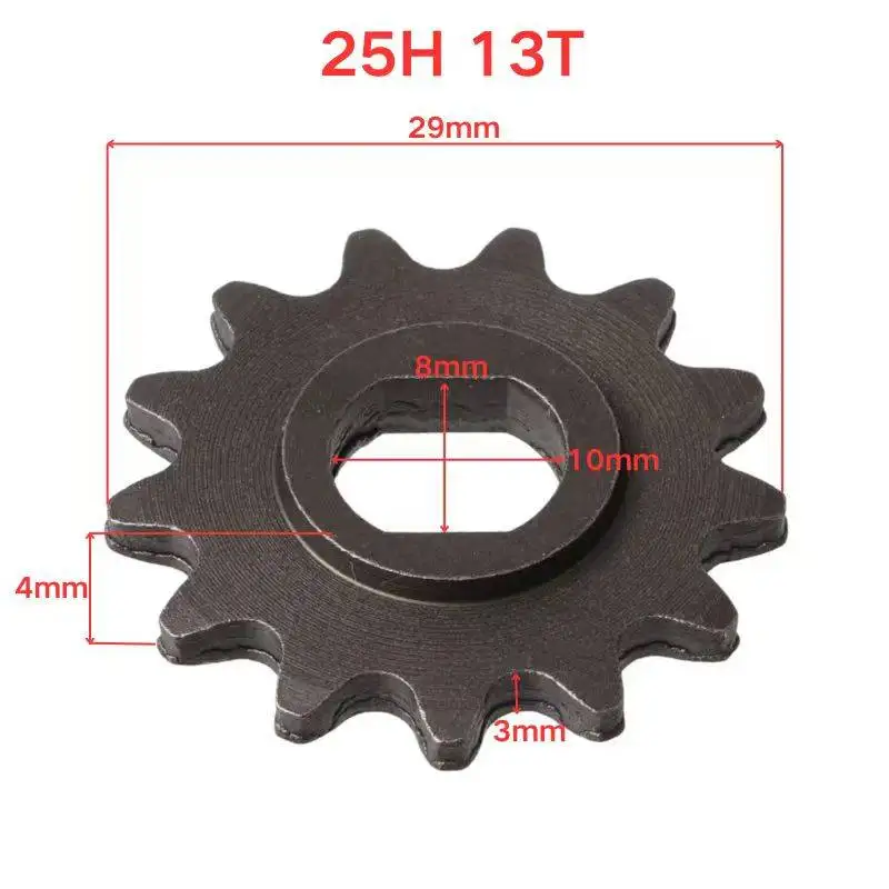 Electric Scooter 9T 11T 13T 25H H-Shaped Sprocket Chain Motor Pinion Gear DC Motor Steel Sprocket for MY1020 High Speed Motor